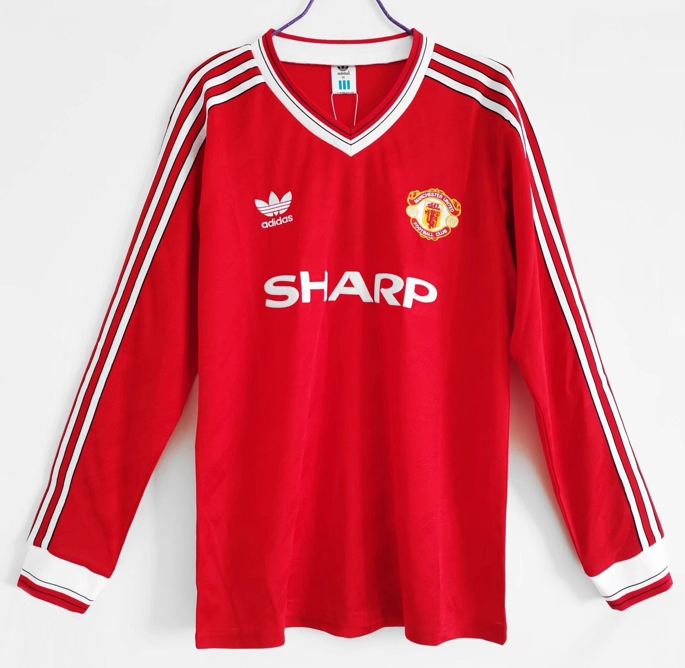 Manchester United 86/88 Home Retro Shirt - Long Sleeve