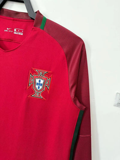 Portugal 2016 Home Retro Shirt - Long Sleeve