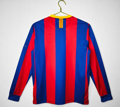 Barcelona 10/11 Home Retro Shirt - Long Sleeve