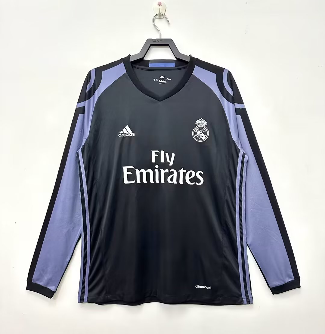 Real Madrid 16/17 Third Retro Shirt - Long Sleeve