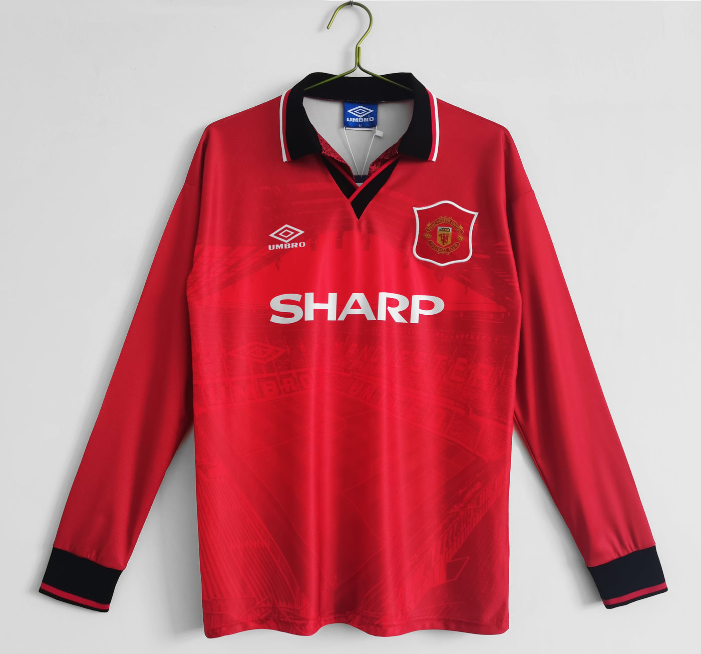 Manchester United 94/96 Home Retro Shirt - Long Sleeve