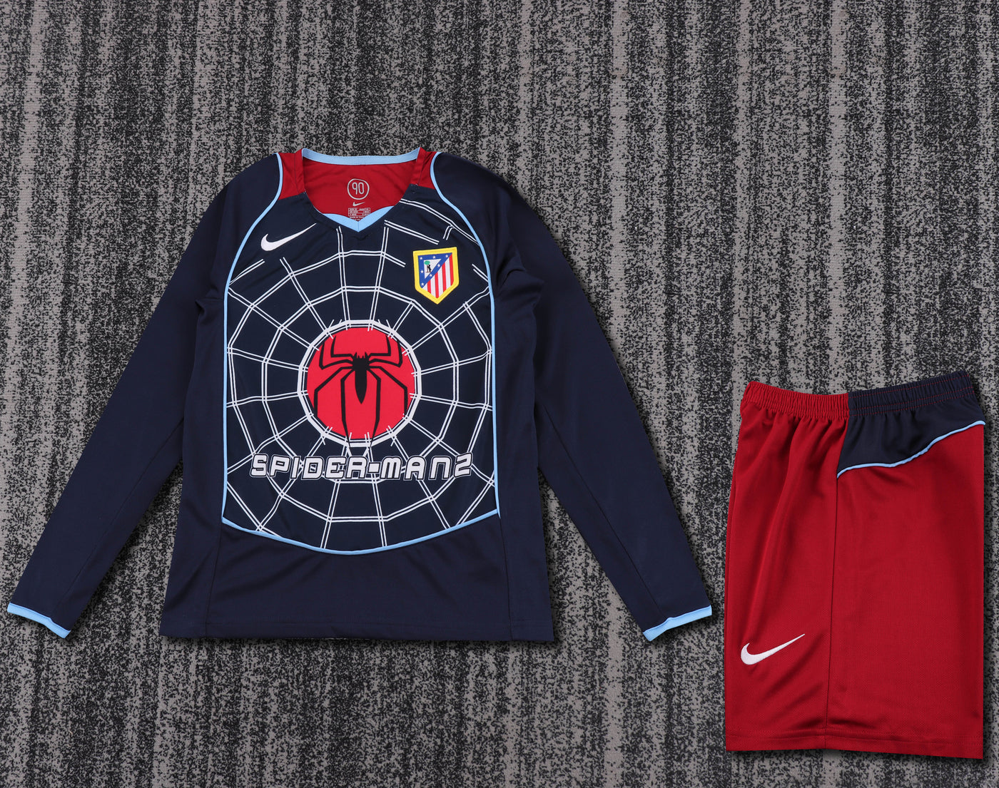 Atletico Madrid 04/05 Children's Away Retro Set - Long Sleeve