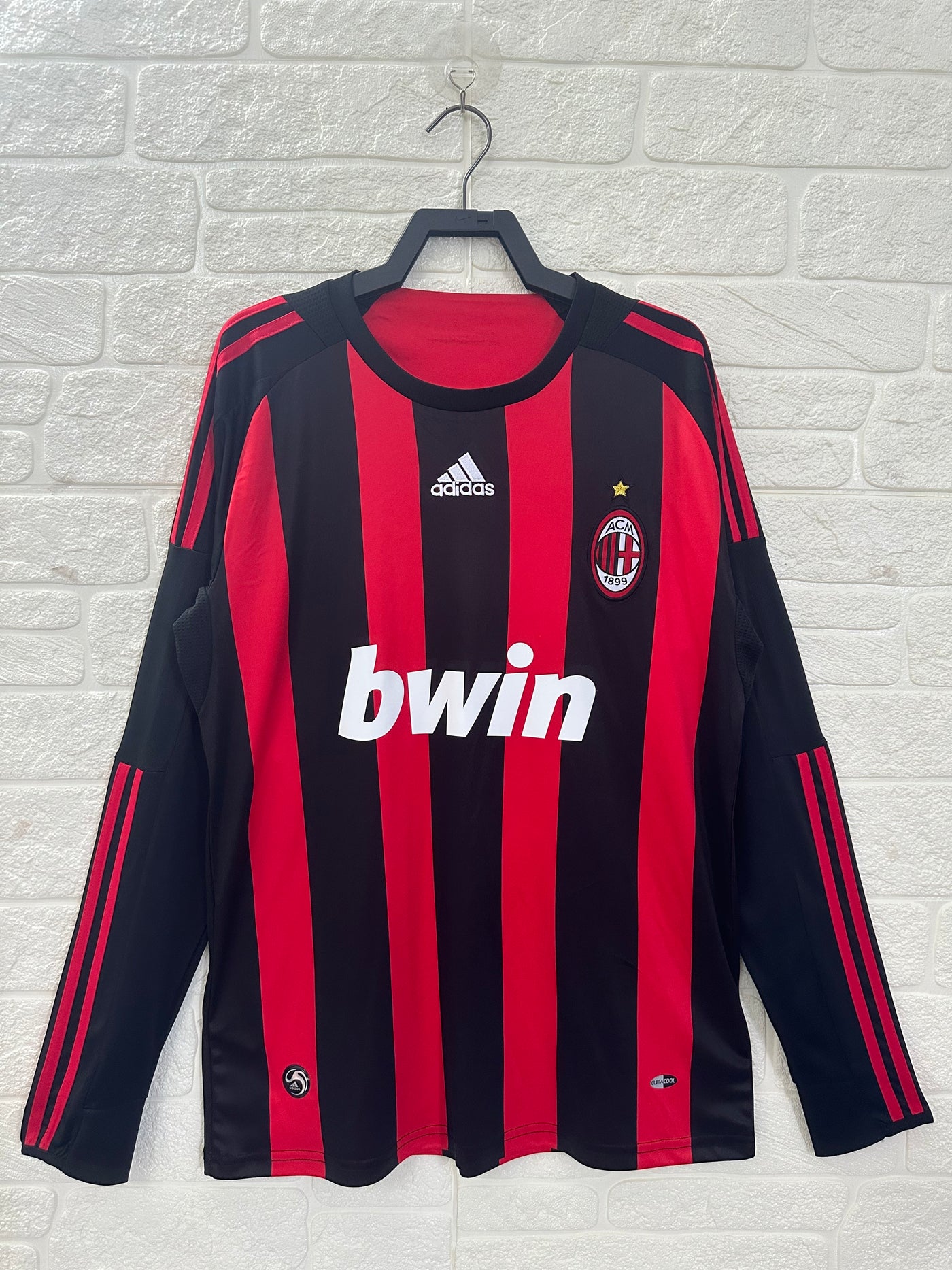 Milan 08/09 Home Retro Shirt - Long Sleeve