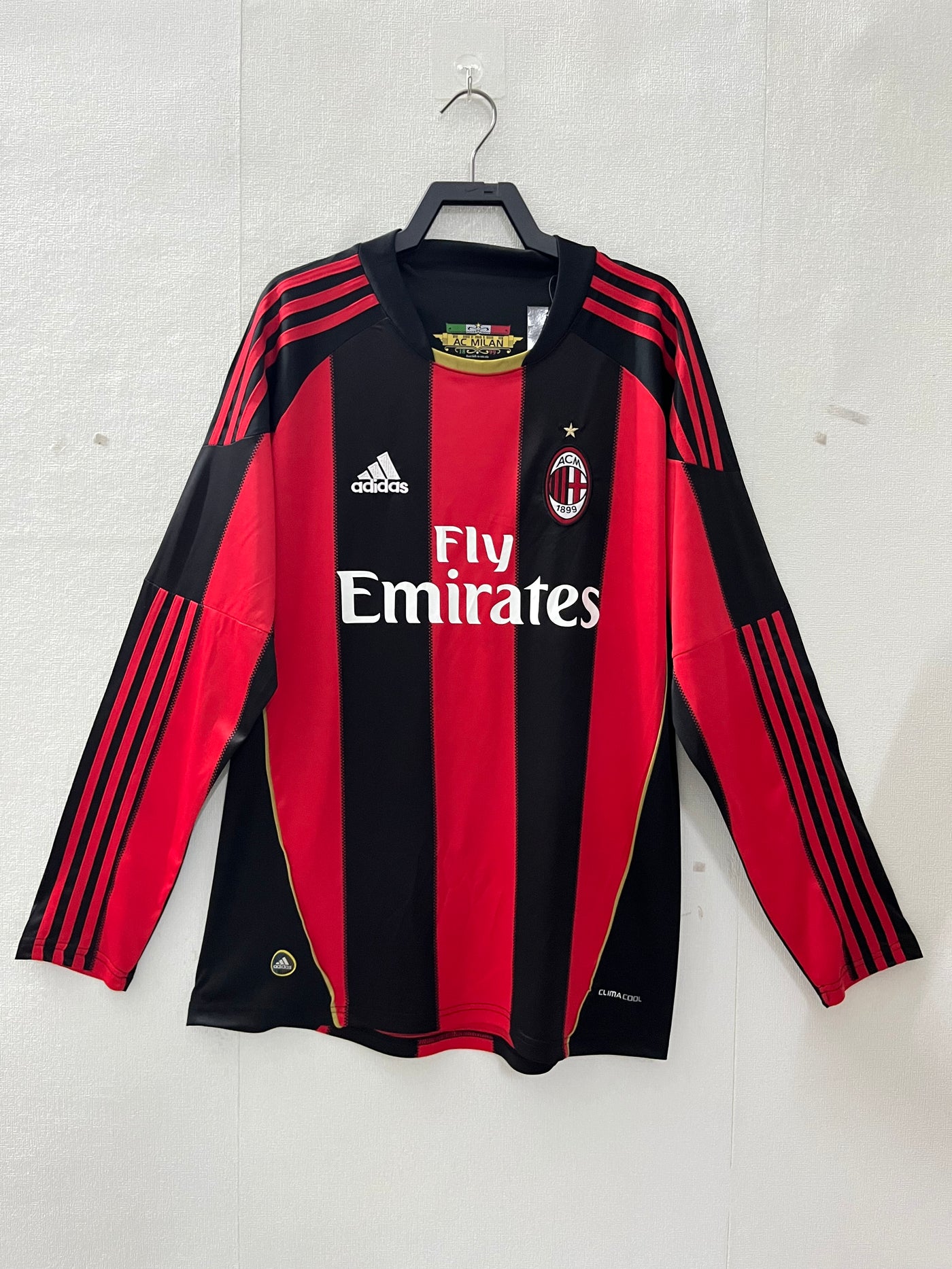 Milan 10/11 Home Retro Shirt - Long Sleeve