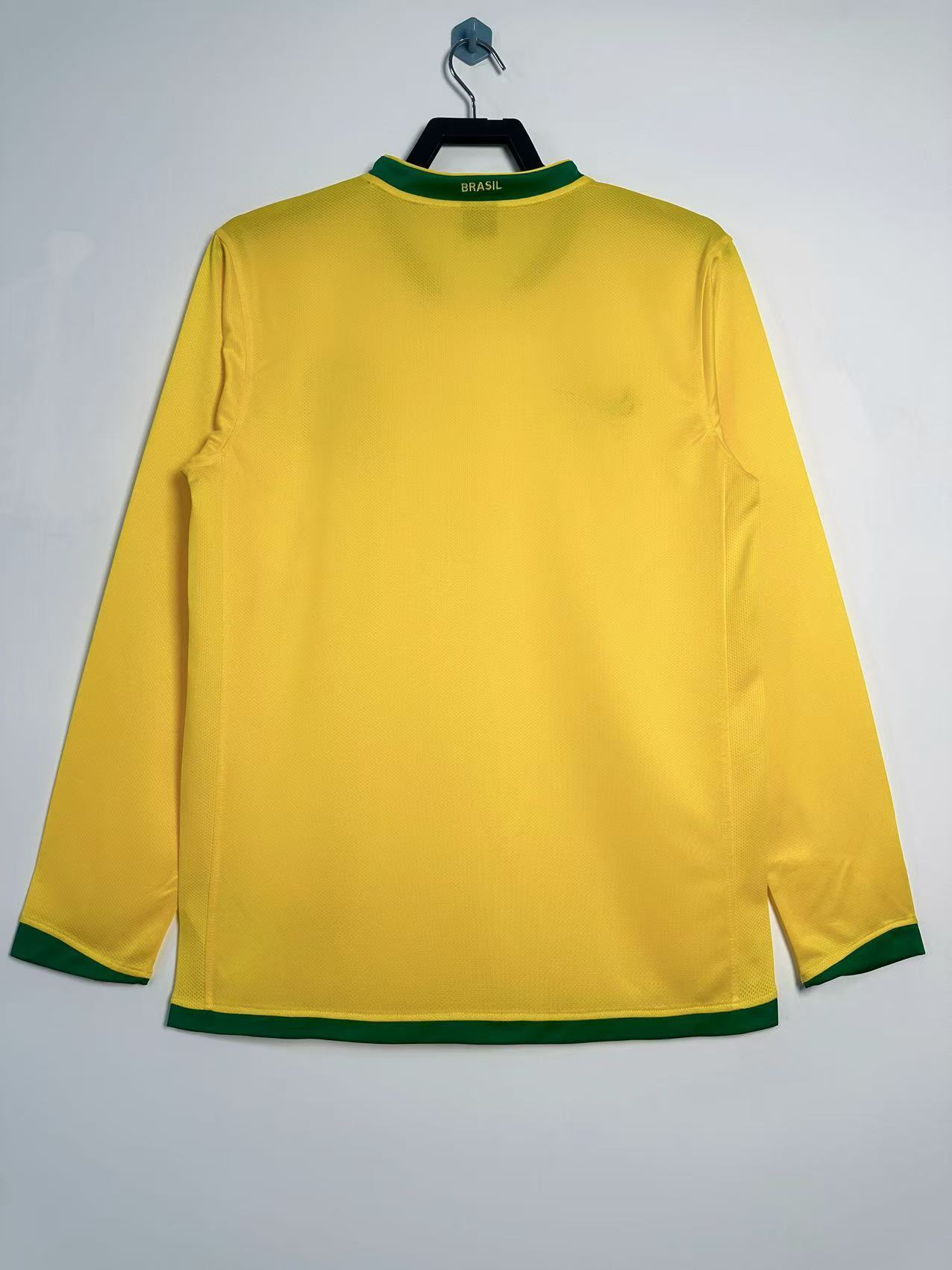 Brazil 2006 Home Retro Shirt - Long Sleeve