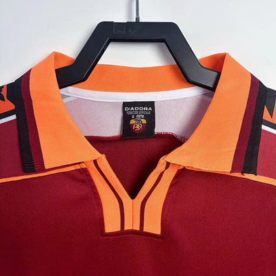 Roma 1998/99 Home Retro Shirt - Long Sleeve