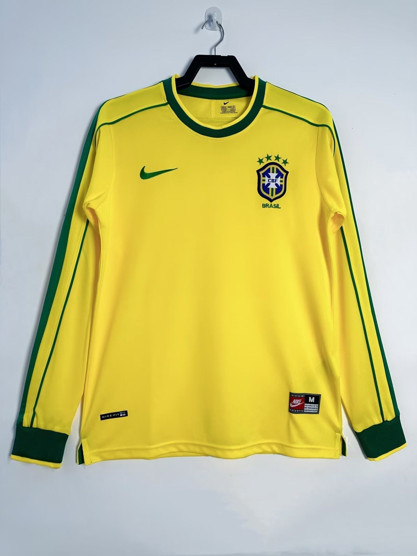 Brazil 1998 Home Retro Shirt - Long Sleeve