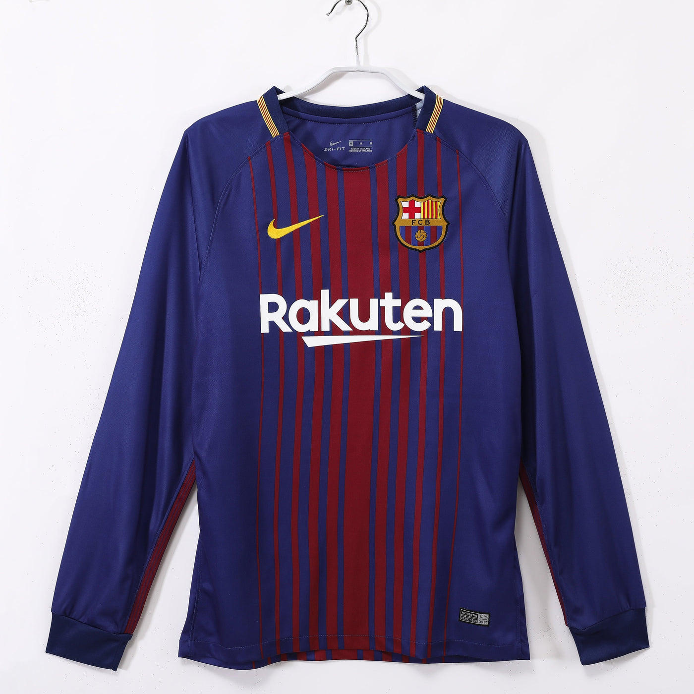 Barcelona 17/18 Home Retro Shirt - Long Sleeve