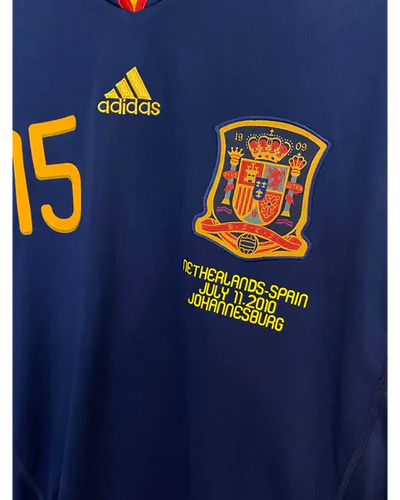 Spain 2010 WC Final Retro Shirt - David Villa #7 (+Patches)
