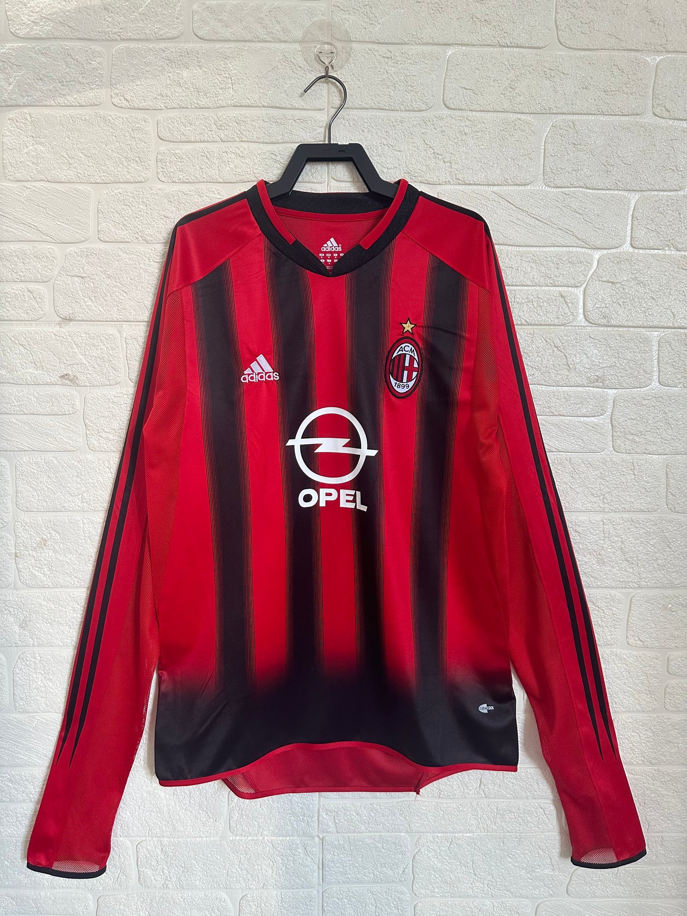 Milan 04/05 Home Retro Shirt - Long Sleeve