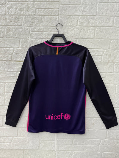 Barcelona 16/17 Away Retro Shirt - Long Sleeve