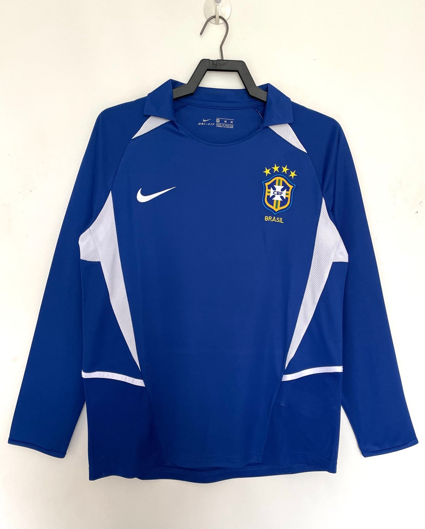 Brazil 2002 Away Retro Shirt - Long Sleeve