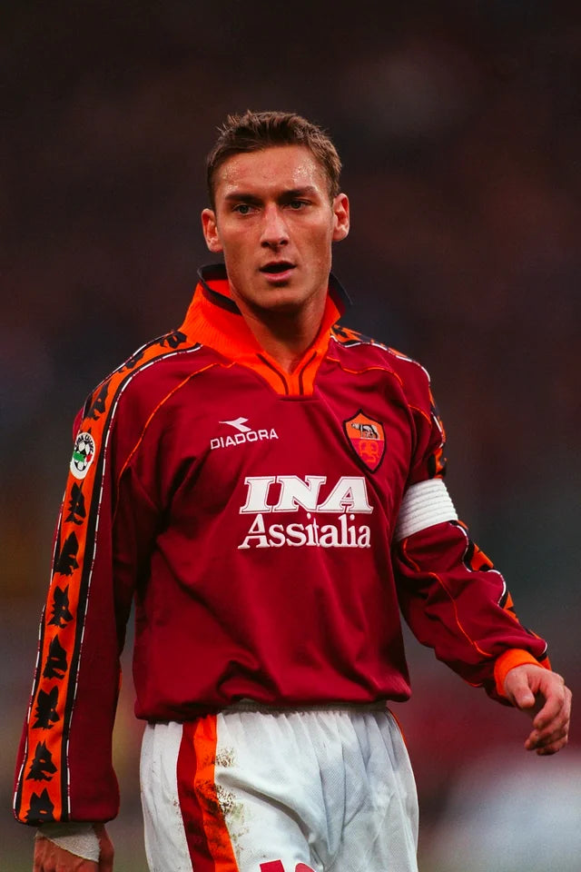 Roma 1998/99 Home Retro Shirt - Long Sleeve