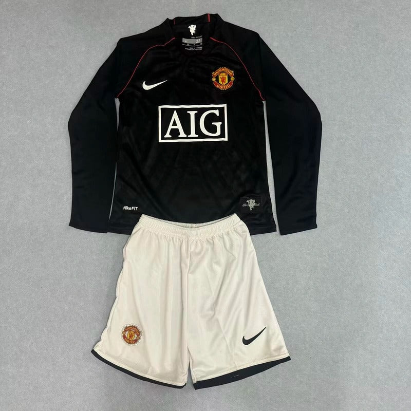 Manchester United 07/08 Children's Away Retro Set - Long Sleeve