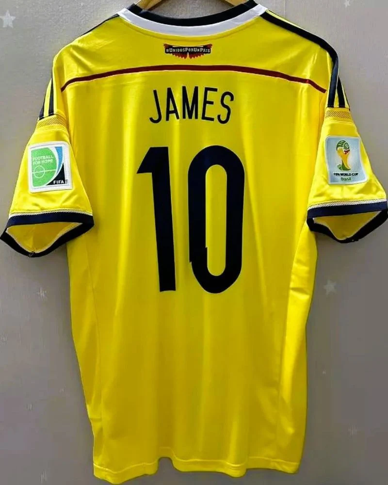 Colombia 14/15 Home Retro Shirt - JAMES #10 (+Patches)