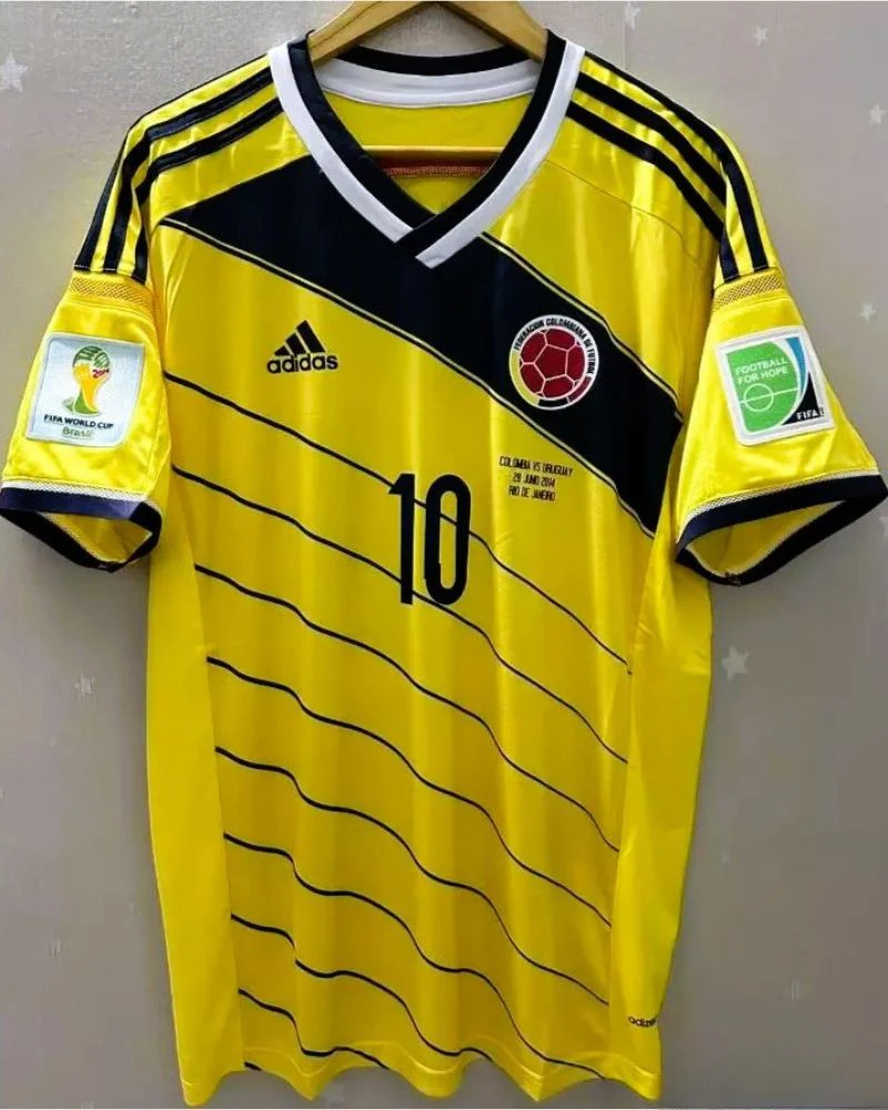 Colombia 14/15 Home Retro Shirt - JAMES #10 (+Patches)