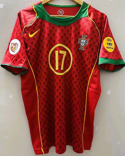 Portugal 04/05 Home Retro Shirt - C. RONALDO #17 (+Patches)