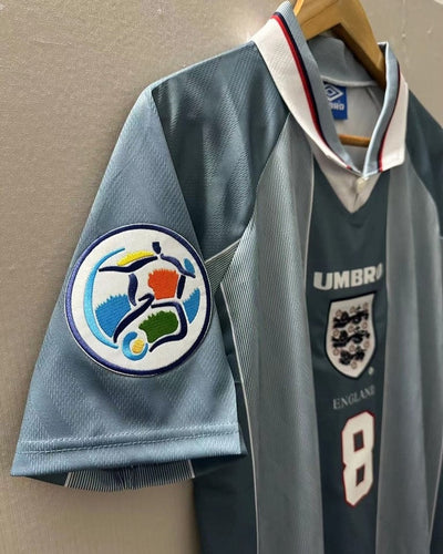 England 96/97 Away Retro Shirt - GASCOIGNE #8 (+Patches)
