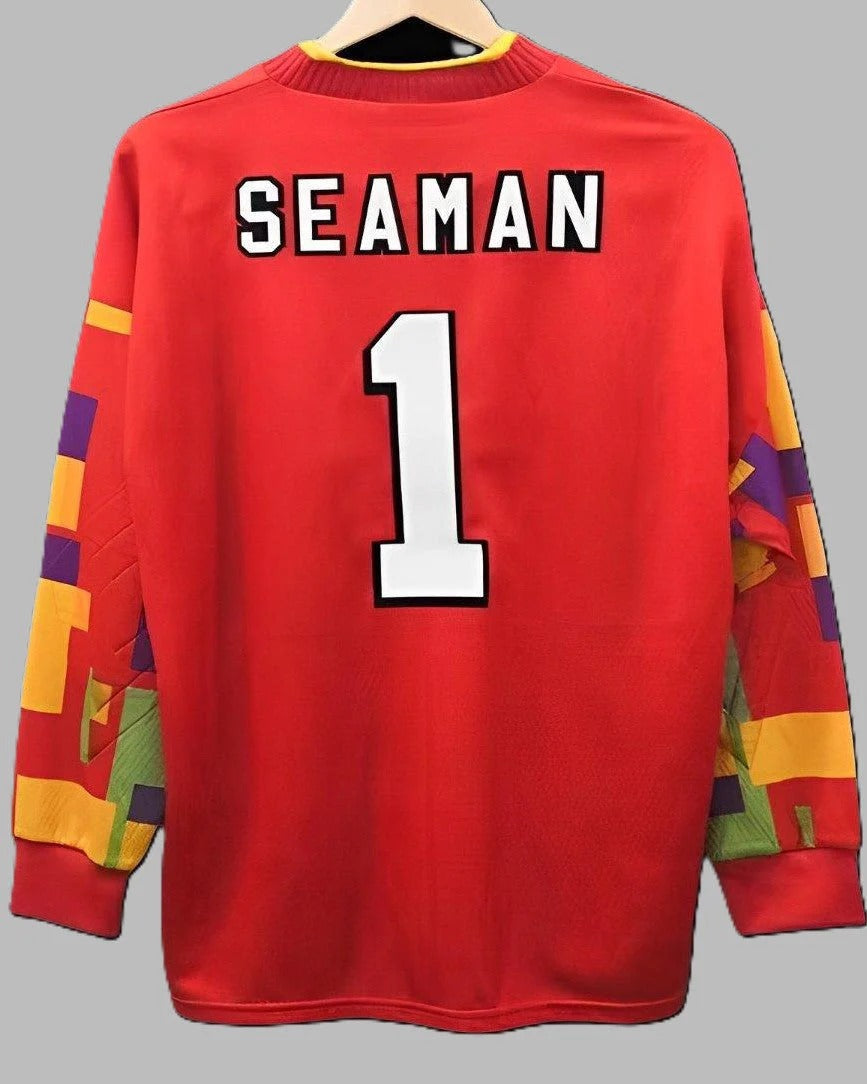 England 96/97 Goalkepper Away Retro Shirt - SEAMAN #1 - Long Sleeve