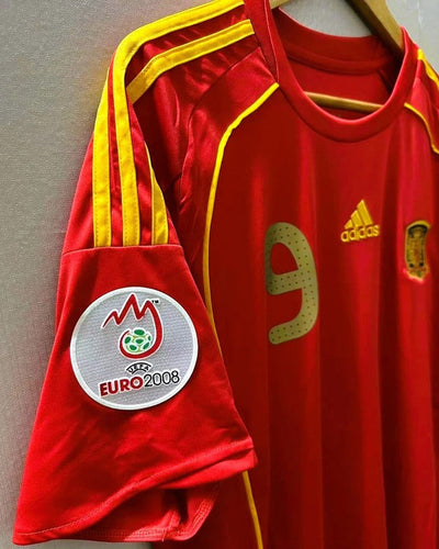 Spain 08/09 Home Retro Shirt - TORRES #9 (+Patches)
