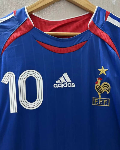 France 06/07 Home Retro Shirt - ZIDANE #10 (+Patches)