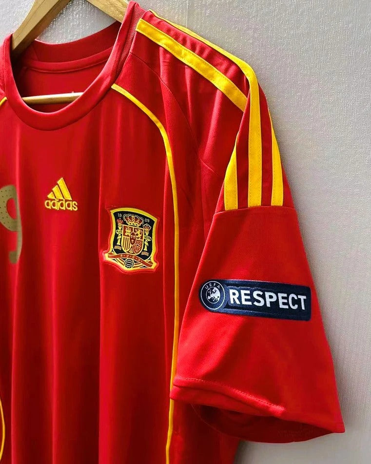 Spain 08/09 Home Retro Shirt - TORRES #9 (+Patches)