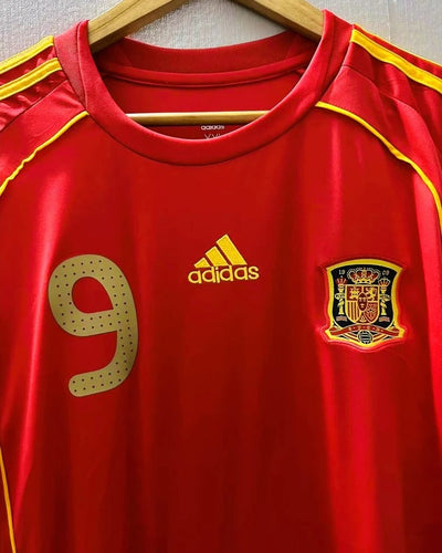 Spain 08/09 Home Retro Shirt - TORRES #9 (+Patches)