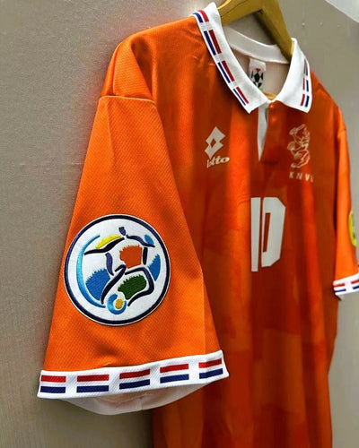 Netherlands 96/97 Home Retro Shirt - BERGKAMP #10 (+Patches)