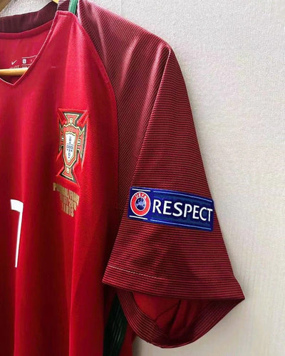 Portugal 16/17 Home Retro Shirt - RONALDO #7 (+Patches)