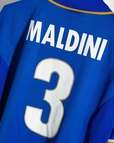 Italy 96/97 Home Retro Shirt - MALDINI #3 (+Patches)